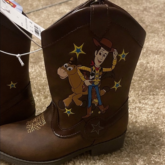 Disney Brown Kids Boots with Woody and Bullseye - Picture 2 of 7